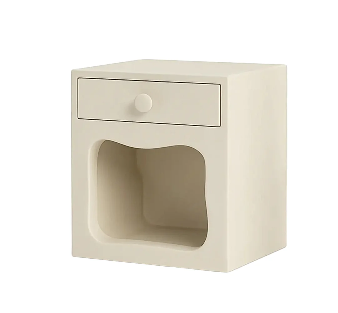 The-Alphie-Bedside-Table-in-Microplaster-white-bg-main-image_1080x1080 LUCERINA Commods - Image 1
